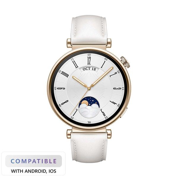 Huawei watch GT 4 White Leather Strap