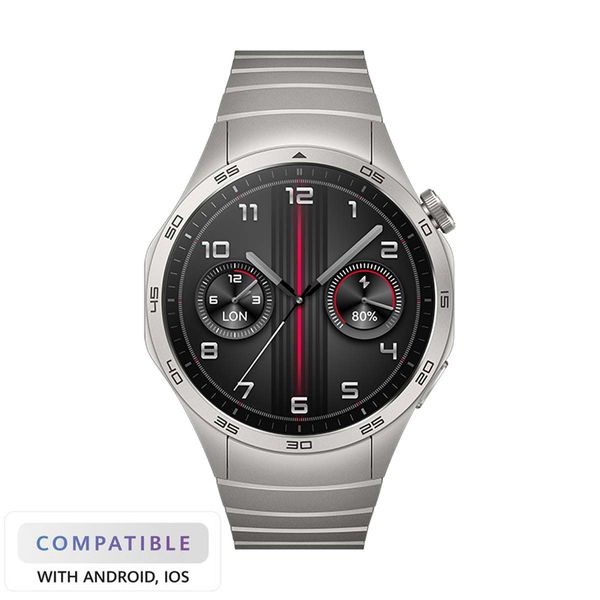 Huawei watch GT 4 Grey Stainless Steel Strap