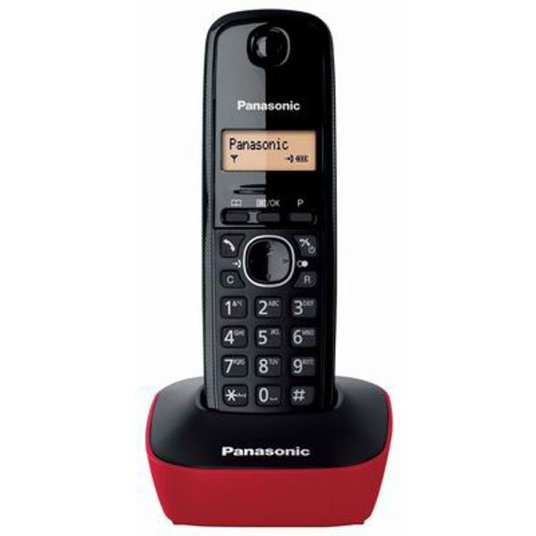 Τηλέφωνο ασύρματο Panasonic KX-TG1611GRR Black-Red