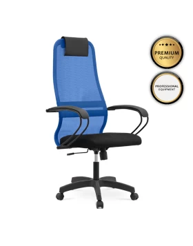 Prince Megapap office chair with Mesh fabric in blue - black color 66,5x70x123/133cm.