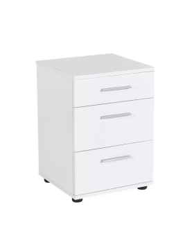 Trendline Megapap bedside table - chest of drawers in white color 40x39x57cm.