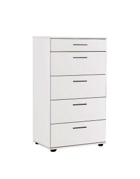 Trendline Megapap chest of drawers in white color 60x44x108cm.