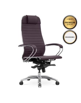 Samurai-3 Megapap ergonomic office chair by Pu in bordeaux color 70x70x124/134cm.