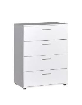 Trendline Megapap chest of drawers in white color 73x44x96cm.