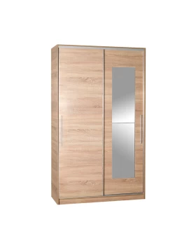 Slide Megapap sliding wardrobe with mirror in sonoma color 120x52x207cm.