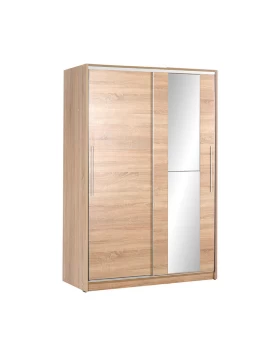 Slide Megapap sliding wardrobe with mirror in sonoma color 120x52x182cm.