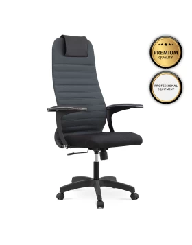 Darkness Megapap office chair with double Mesh fabric in grey - black 66,5x70x123/133cm.