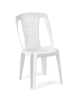 Stella chair by polypropylene in white color 46x53x86cm.