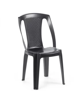 Procida chair by polypropylene in anthracite color 46x53x86cm.