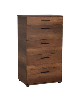 Trendline Megapap chest of drawers in walnut color 60x44x108cm.