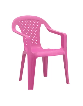 Baby Altea polypropylene stackable high chair in fouchsia color 38x38x52cm.