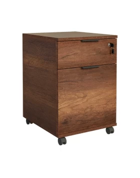 Rio Megapap wheeled office chest of drawers in walnut color 41x45x61cm.