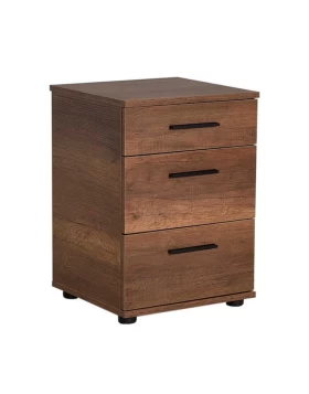 Trendline Megapap nightstand - chest of drawers in walnut color 40x39x57cm.