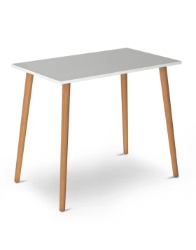 Fiona Megapap melamine table in white color 90x55x75cm.