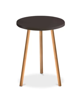 Roma Megapap melamine side table in brown color 33,5x33,5x46cm.