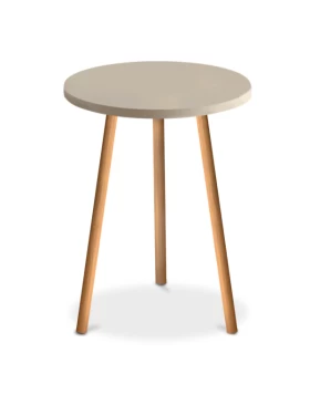 Roma Megapap melamine side table in cream color 33,5x33,5x46cm.