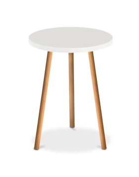 Roma Megapap melamine side table in white color 33,5x33,5x46cm.