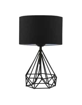 Christopher Megapap fabric/metallic table lamp in black color 24x15x41cm.