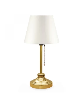 Harrison Megapap fabric/metallic/Mdf table lamp in white/golden color 22x17x45cm.