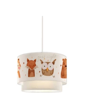 Goofy Megapap fabric ceiling lamp with various cute little animals 30x20x70cm.