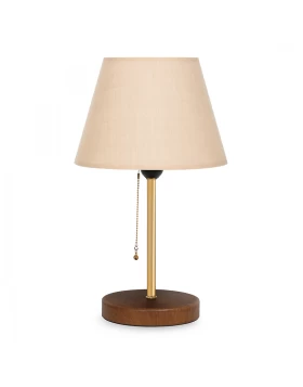 Tipton Megapap metallic/plastic/Mdf table lamp in beige/golden/brown color 22x14x40cm.