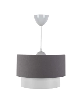 Whitehouse Megapap fabric ceiling lamp in grey color 30x20x55cm.