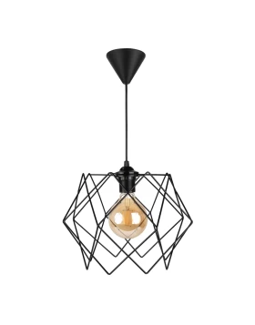 Pyant Megapap metallic ceiling lamp in black color 23x17x70cm.