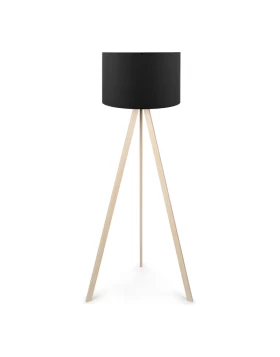 Rosling Megapap Mdf/fabric/Pvc floor lamp in natural/black color 38x21x140cm.