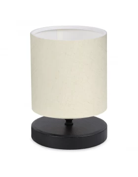 Hassard Megapap fabric/Mdf table lamp in cream/black color 15x16x22cm.