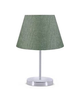 Jules Megapap fabric/Pvc/chrome table lamp in cypress/silver color 22x17x37cm.