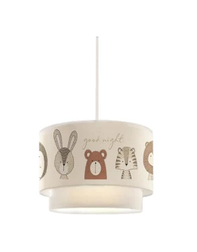 Goofy Megapap fabric ceiling lamp with cute little animals 30x20x70cm.