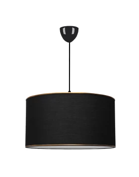 Alloy Megapap fabric ceiling lamp in black color 38x20x70cm.