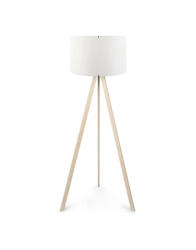 Rosling Megapap Mdf/fabric/Pvc floor lamp in natural/white color 38x21x140cm.