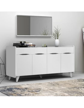 Sila Megapap melamine buffet in white color 140x45x72cm.