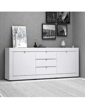 Ocean Megapap melamine buffet in white color 240x45x86cm.