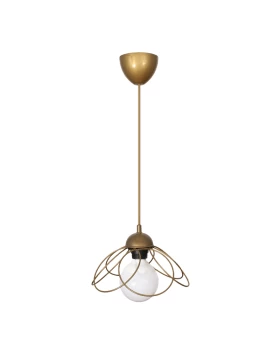 Zufash Megapap E14 metallic single-light ceiling light in golden color 25x25x60cm.