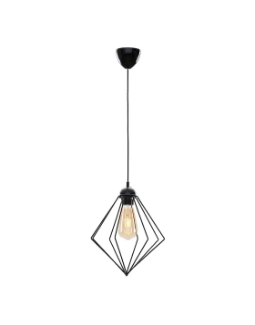 Nura Megapap E27 metallic -single-light ceiling light in black color 24x24x72cm.