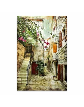 Picturesque Neighborhood Megapap painting on canvas digital printing 40x60x3cm.