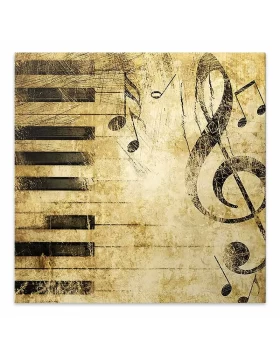 Piano Keys Megapap painting on canvas digital printing 50x50x3cm.