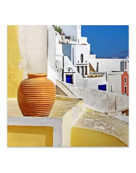 Santorini Megapap painting on canvas digital printing 50x50x3cm.