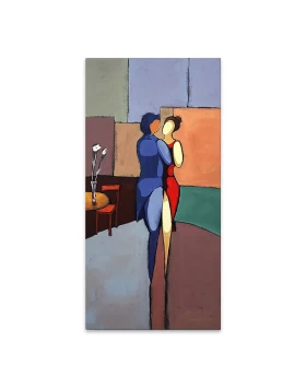 Dance Couple Megapap painting on canvas digital printing 40x80x3cm.