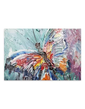 Colorful Butterfly Megapap painting on canvas digital printing 90x60x3cm.