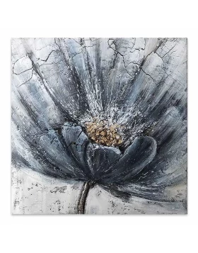 Blue Flower Megapap painting on canvas digital printing 100x100x3cm.