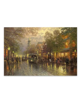 Wet Streets Megapap painting on canvas digital printing 75x50x3cm.