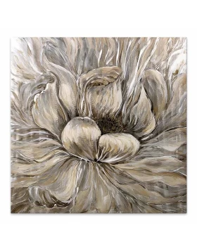 Golden Flowers Megapap painting on canvas digital printing 100x100x3cm.