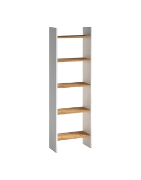 Flora Megapap melamine bookcase in white pine color 52x25x158cm.