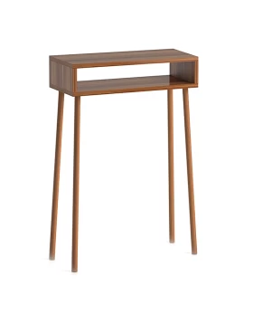 Moca Megapap melamine console in walnut color 60x22x87cm.