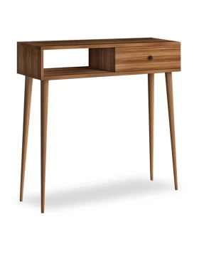 Napoli Megapap melamine console in walnut color 90x29x88cm.