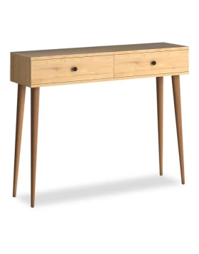 Alis Megapap melamine console in oak 110x29x88cm.