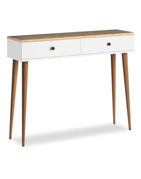 Alis Megapap melamine console in pine white 110x29x88cm.